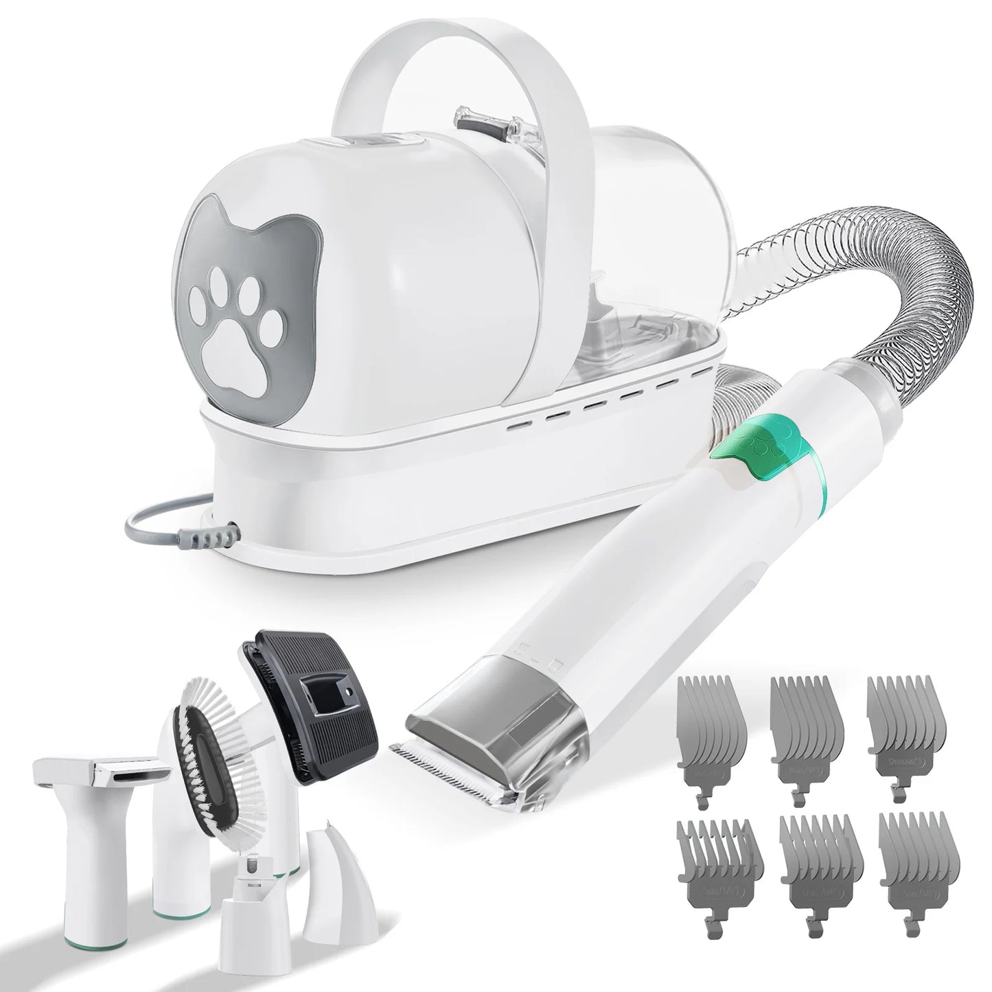 Set Toelettatura 7-in-1 con Aspiratore per Animali Zampamondo