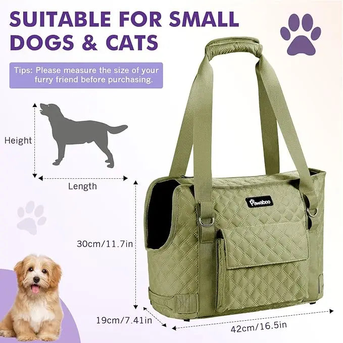 BorsaZampa™ | Borsa Trasporto Cani e Cuccioli Piccoli - Morbida, Leggera e Alla Moda