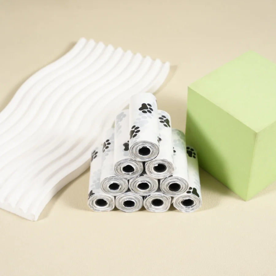 SacchettiZampa™ | Sacchetti Igienici Profumati per Cani - 10 Rotoli, Design Cucciolo