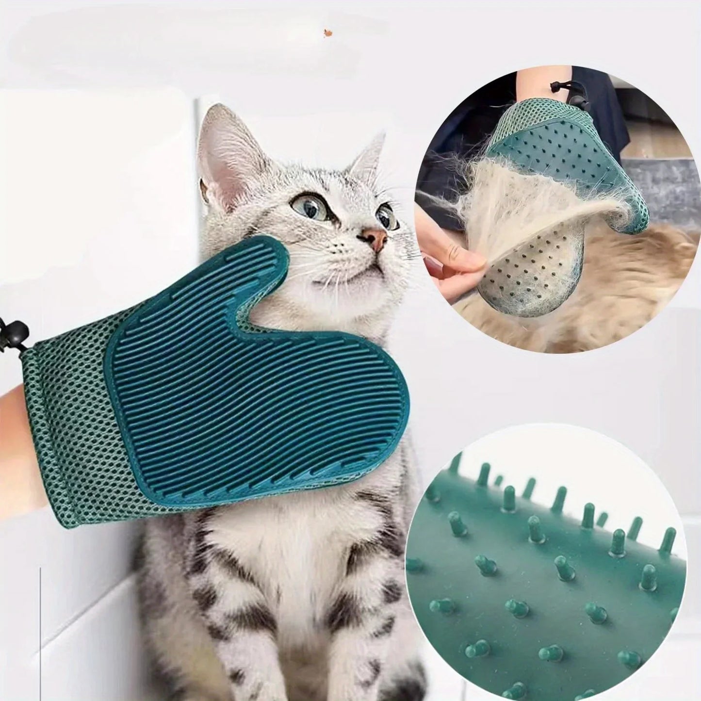 GuantoZampa™ | Guanto Rimuovi Peli per Cani e Gatti - Massaggio e Toelettatura 2 in 1